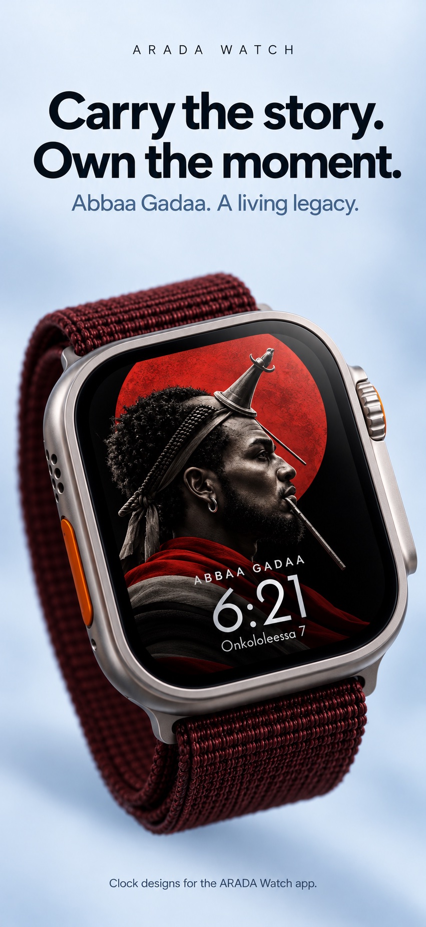 ARADA Abbaa Gadaa Apple Watch campaign screenshot